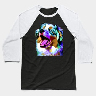 Miniature American Shepherd Pop Art - Dog Lover Gifts Baseball T-Shirt